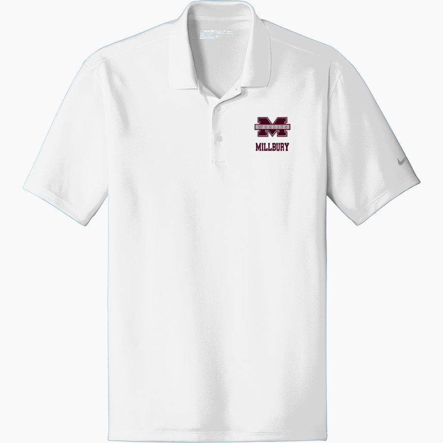 MILLBURY SR HIGH SCHOOL WOOLIES Nike Men's Dri-FIT Fit Players Flat Knit Collar Polo