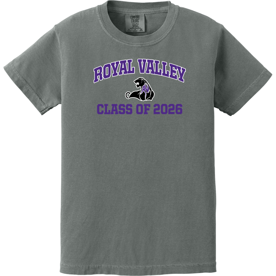 ROYAL VALLEY HIGH SCHOOL PANTHERS <span class="pdp-name-mascot">ROYAL VALLEY PANTHERS</span> Comfort Colors Youth Ring-Spun Tee