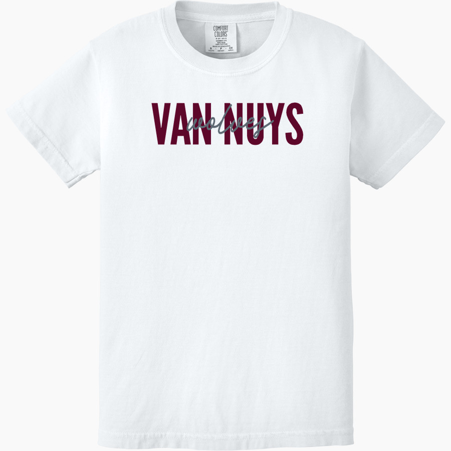 VAN NUYS HIGH SCHOOL WOLVES <span class="pdp-name-mascot">VAN NUYS WOLVES</span> Comfort Colors Youth Ring-Spun Tee