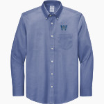 WELCH HIGH SCHOOL WILDCATS Brooks Brothers Men's Wrinkle-Free Stretch Pinpoint Shirt Front Thumbnail
