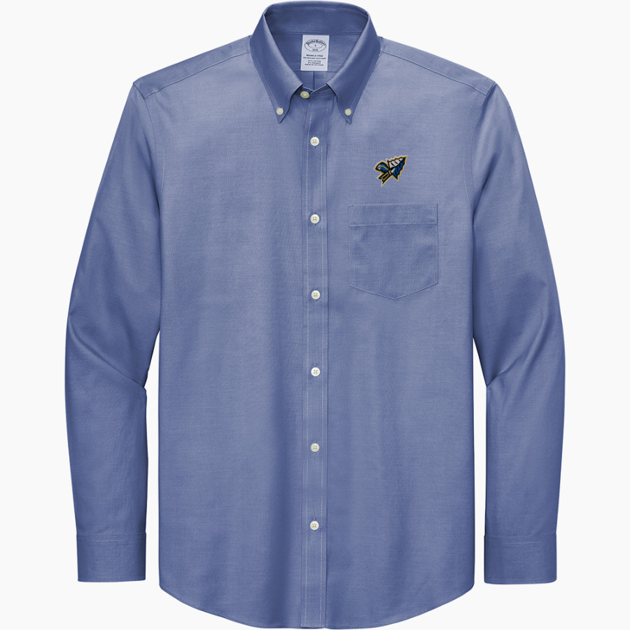 CRETE-MONEE HIGH SCHOOL WARRIORS <span class="pdp-name-mascot">CRETE - MONEE WARRIORS</span> Brooks Brothers Men's Wrinkle-Free Stretch Pinpoint Shirt