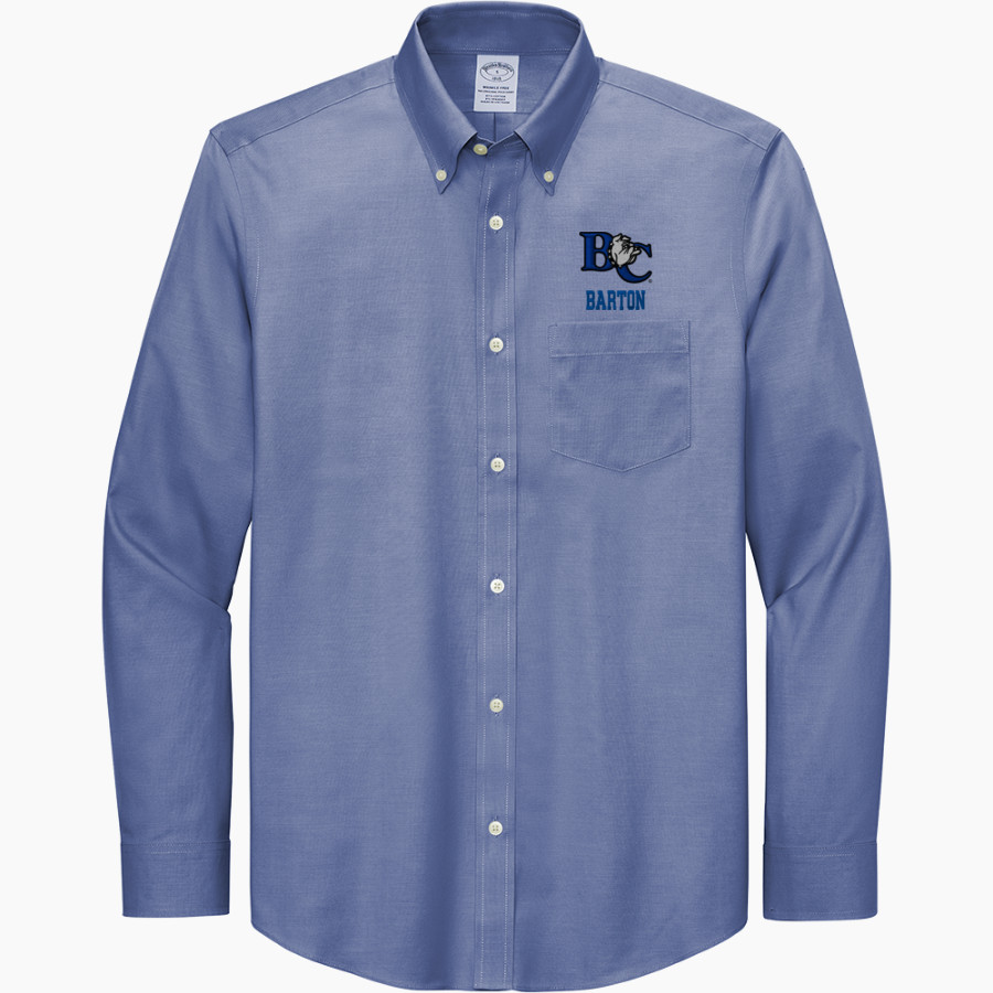 Barton College Official Store of the Bulldogs <span class="pdp-name-mascot">Barton Bulldogs</span> Brooks Brothers Men's Wrinkle-Free Stretch Pinpoint Shirt