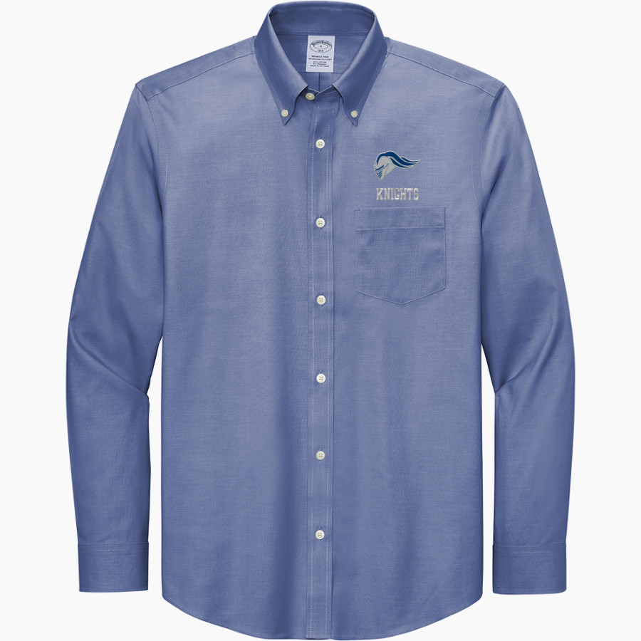 ROCKY BAYOU CHRISTIAN SCHOOL KNIGHTS Brooks Brothers Men's Wrinkle-Free Stretch Pinpoint Shirt