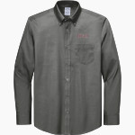 Roxbury Latin <span class="pdp-name-mascot">Roxbury Latin Foxes</span> Brooks Brothers Men's Wrinkle-Free Stretch Pinpoint Shirt Front Thumbnail