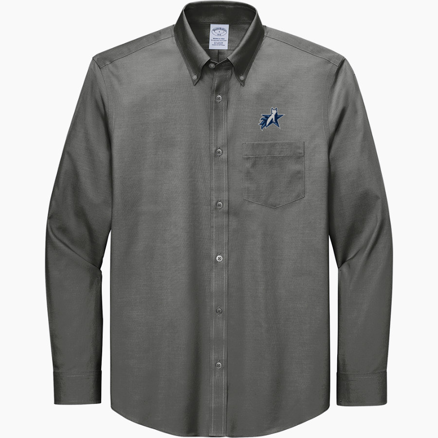 Texas School for the Deaf Brooks Brothers Men's Wrinkle-Free Stretch Pinpoint Shirt