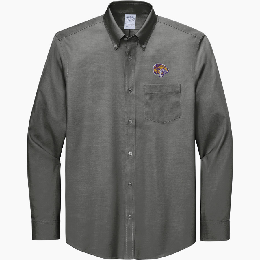 Olivet Nazarene Tigers <span class="pdp-name-mascot">Olivet Nazarene University Tigers</span> Brooks Brothers Men's Wrinkle-Free Stretch Pinpoint Shirt