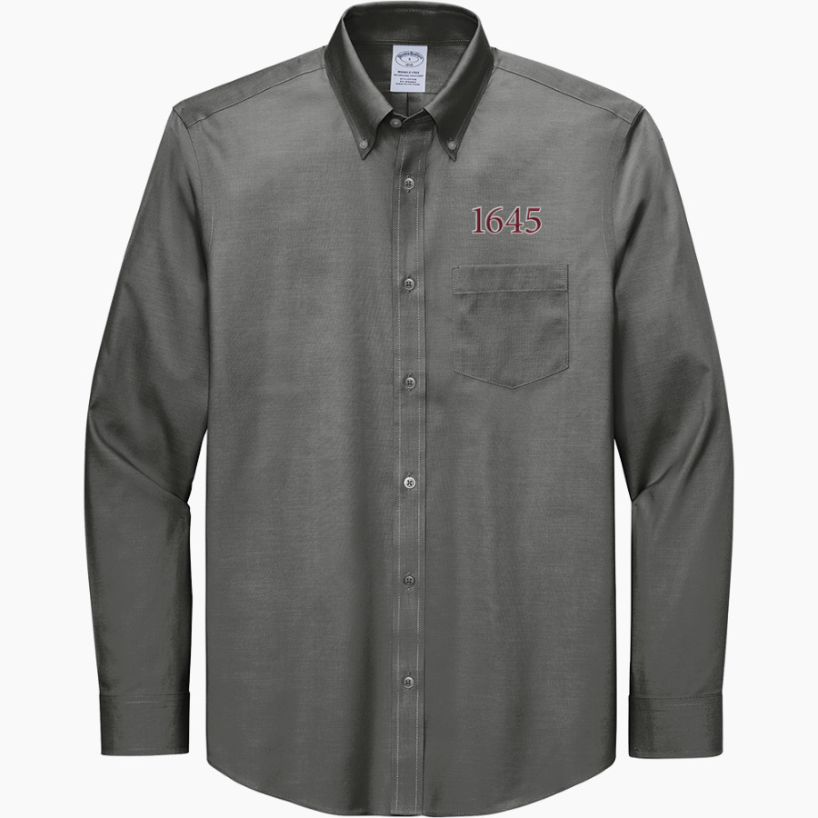 Roxbury Latin <span class="pdp-name-mascot">Roxbury Latin Foxes</span> Brooks Brothers Men's Wrinkle-Free Stretch Pinpoint Shirt