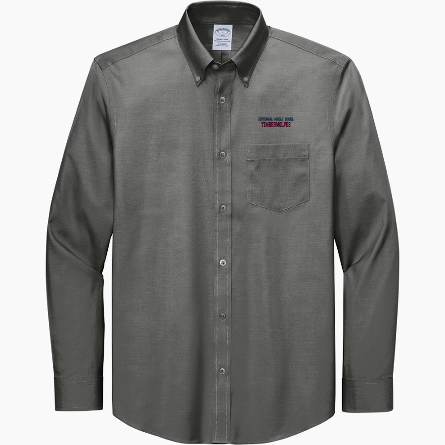 Centennial Middle School Timberwolves <span class="pdp-name-mascot">Centennial Middle School Wolves</span> Brooks Brothers Men's Wrinkle-Free Stretch Pinpoint Shirt