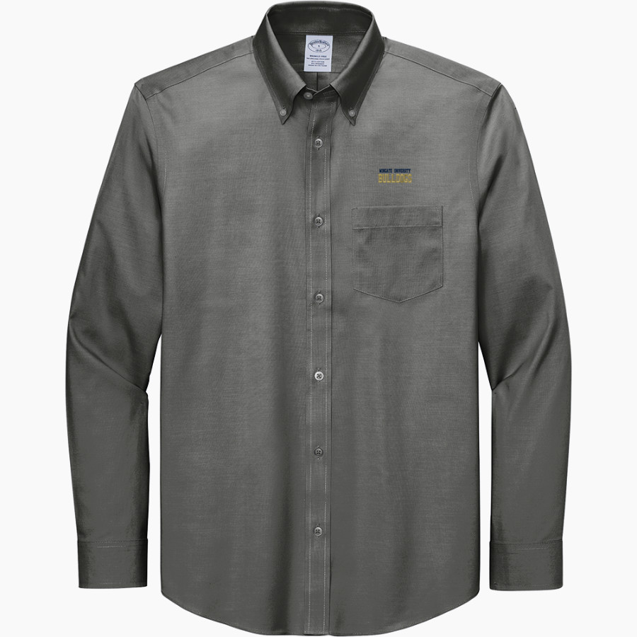 Wingate University Bulldogs <span class="pdp-name-mascot">Wingate Bulldogs</span> Brooks Brothers Men's Wrinkle-Free Stretch Pinpoint Shirt