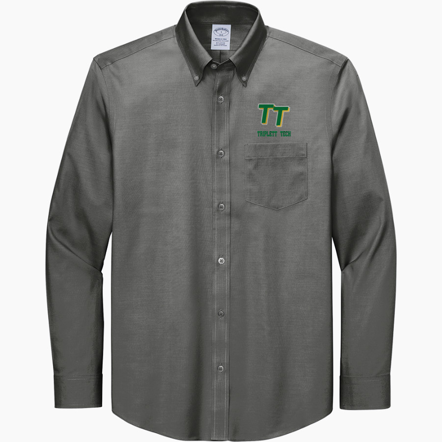 Triplett Tech <span class="pdp-name-mascot">Triplett Business and Technical Institute</span> Brooks Brothers Men's Wrinkle-Free Stretch Pinpoint Shirt