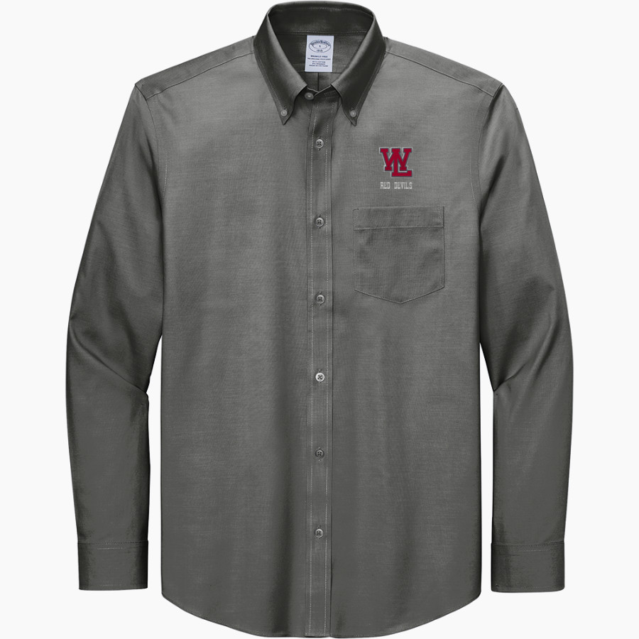 West Lafayette Jr-Sr High School Red Devils Online Store Brooks Brothers Men's Wrinkle-Free Stretch Pinpoint Shirt