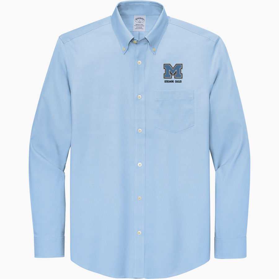 MIDLAKES HIGH SCHOOL SCREAMING EAGLES <span class="pdp-name-mascot">MIDLAKES SCREAMING EAGLES</span> Brooks Brothers Men's Wrinkle-Free Stretch Pinpoint Shirt