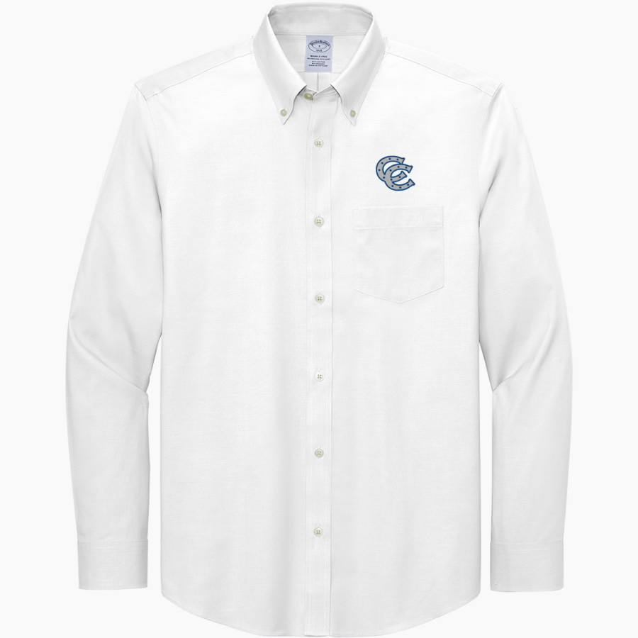 Carpenter Cowboys <span class="pdp-name-mascot">Carpenter Cowboys</span> Brooks Brothers Men's Wrinkle-Free Stretch Pinpoint Shirt