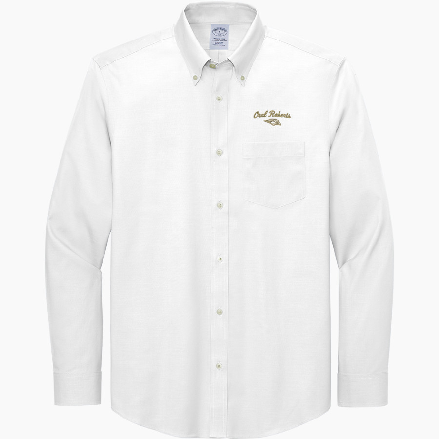 Oral Roberts Golden Eagles <span class="pdp-name-mascot">Oral Roberts Golden Eagles</span> Brooks Brothers Men's Wrinkle-Free Stretch Pinpoint Shirt