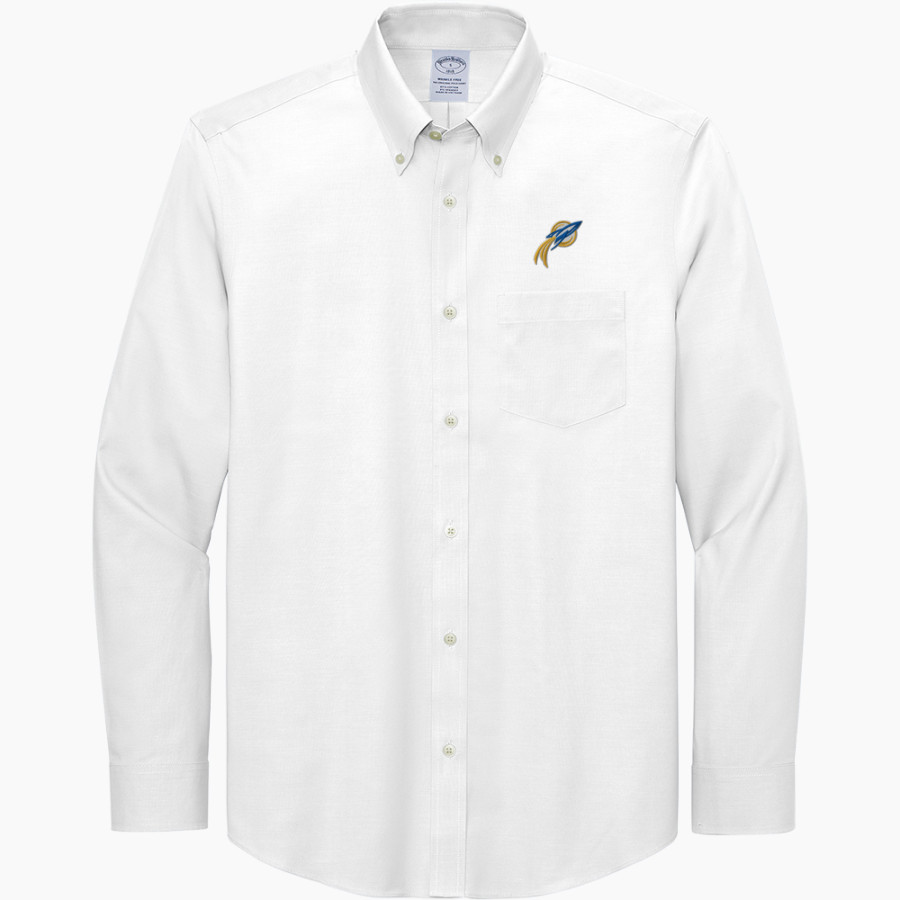 Broughal Rockets <span class="pdp-name-mascot">Broughal Rockets</span> Brooks Brothers Men's Wrinkle-Free Stretch Pinpoint Shirt