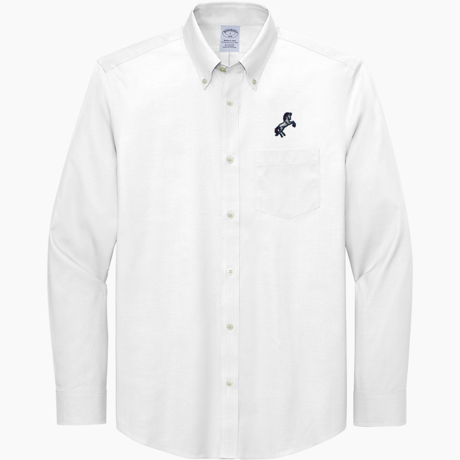 Fulton Science Academy Mustangs <span class="pdp-name-mascot">Fulton Science Academy Mustangs</span> Brooks Brothers Men's Wrinkle-Free Stretch Pinpoint Shirt