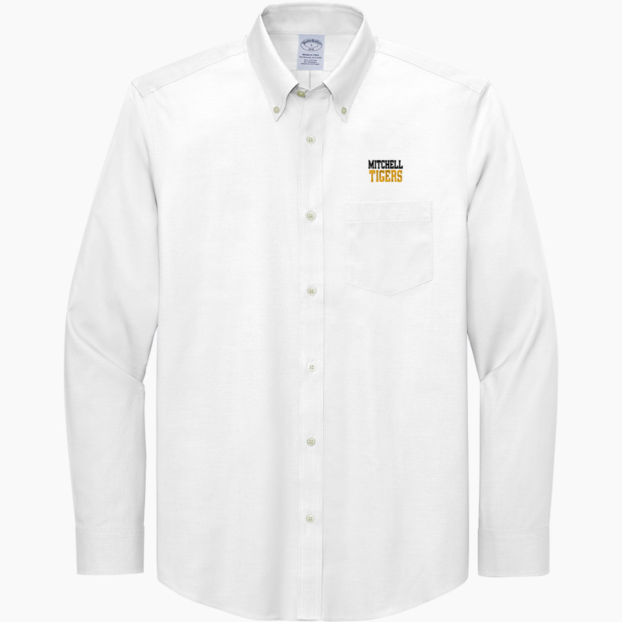 MITCHELL HIGH SCHOOL TIGERS <span class="pdp-name-mascot">MITCHELL TIGERS</span> Brooks Brothers Men's Wrinkle-Free Stretch Pinpoint Shirt