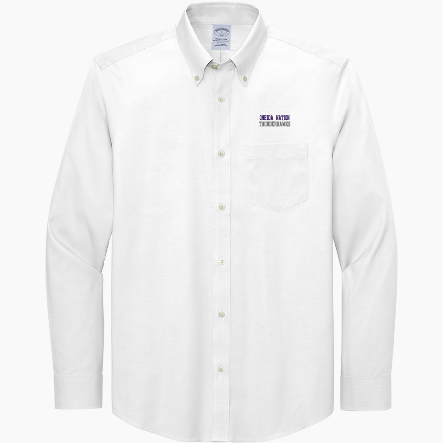 ONEIDA NATION HIGH SCHOOL THUNDERHAWKS Brooks Brothers Men's Wrinkle-Free Stretch Pinpoint Shirt