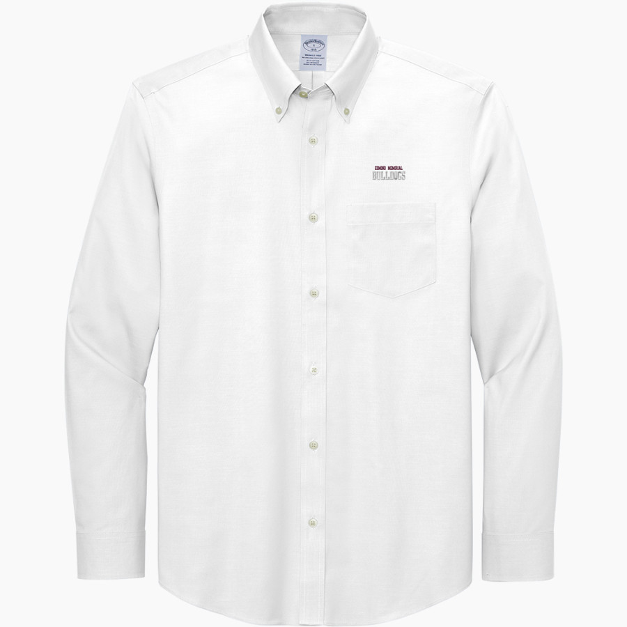 EDMOND MEMORIAL HIGH SCHOOL BULLDOGS <span class="pdp-name-mascot">EDMOND MEMORIAL BULLDOGS</span> Brooks Brothers Men's Wrinkle-Free Stretch Pinpoint Shirt