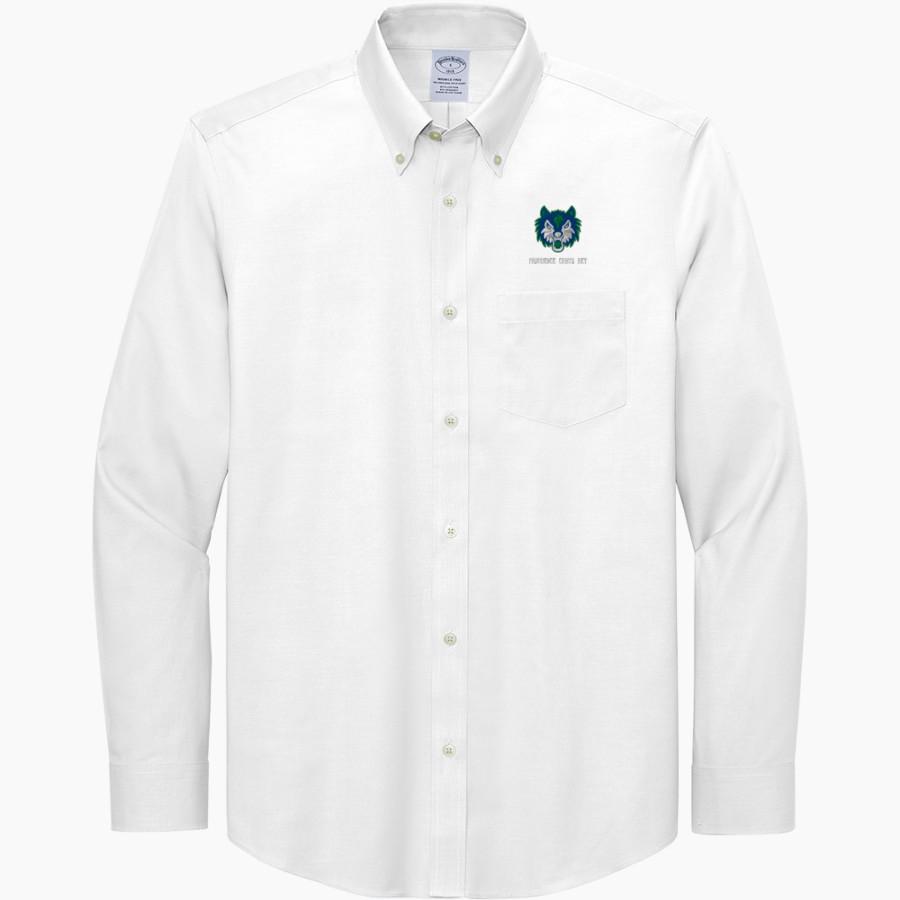 PCRHS Wolves Official Sideline Store <span class="pdp-name-mascot">PROVIDENCE CRISTO REY WOLVES</span> Brooks Brothers Men's Wrinkle-Free Stretch Pinpoint Shirt
