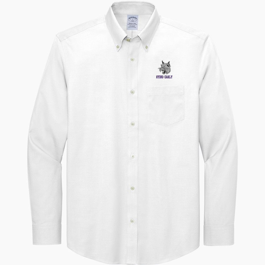 HYDRO-EAKLY HIGH SCHOOL BOBCATS Brooks Brothers Men's Wrinkle-Free Stretch Pinpoint Shirt
