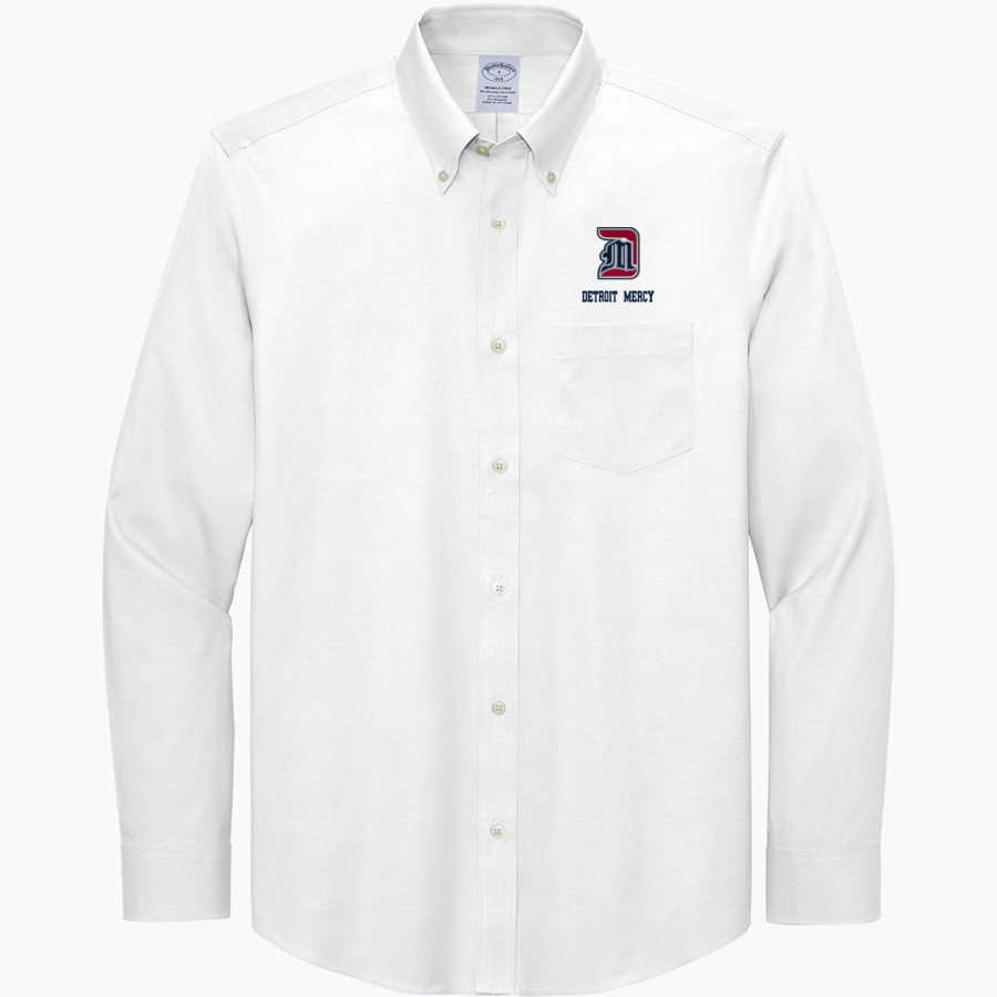 Detroit Mercy Titans Sideline Store <span class="pdp-name-mascot">UDM Titans</span> Brooks Brothers Men's Wrinkle-Free Stretch Pinpoint Shirt