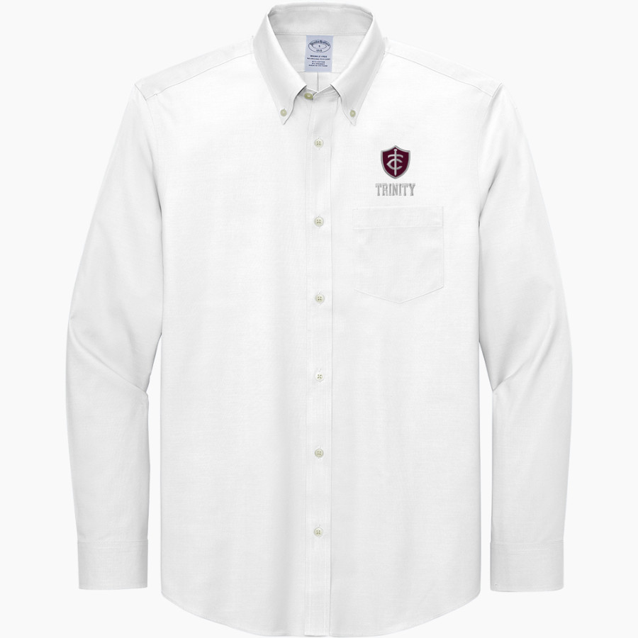 Trinity Warriors <span class="pdp-name-mascot">Trinity Christian Warriors</span> Brooks Brothers Men's Wrinkle-Free Stretch Pinpoint Shirt