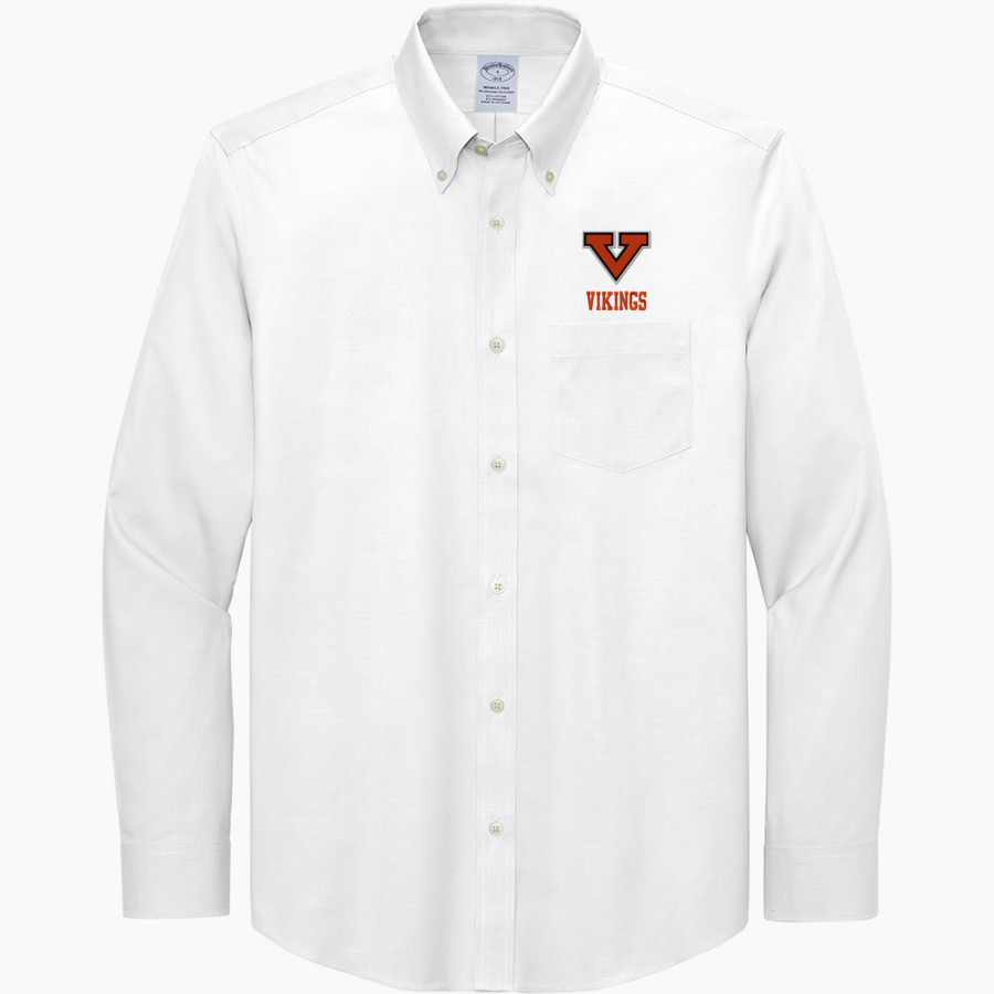 Frost Vikings <span class="pdp-name-mascot">Frost Vikings</span> Brooks Brothers Men's Wrinkle-Free Stretch Pinpoint Shirt