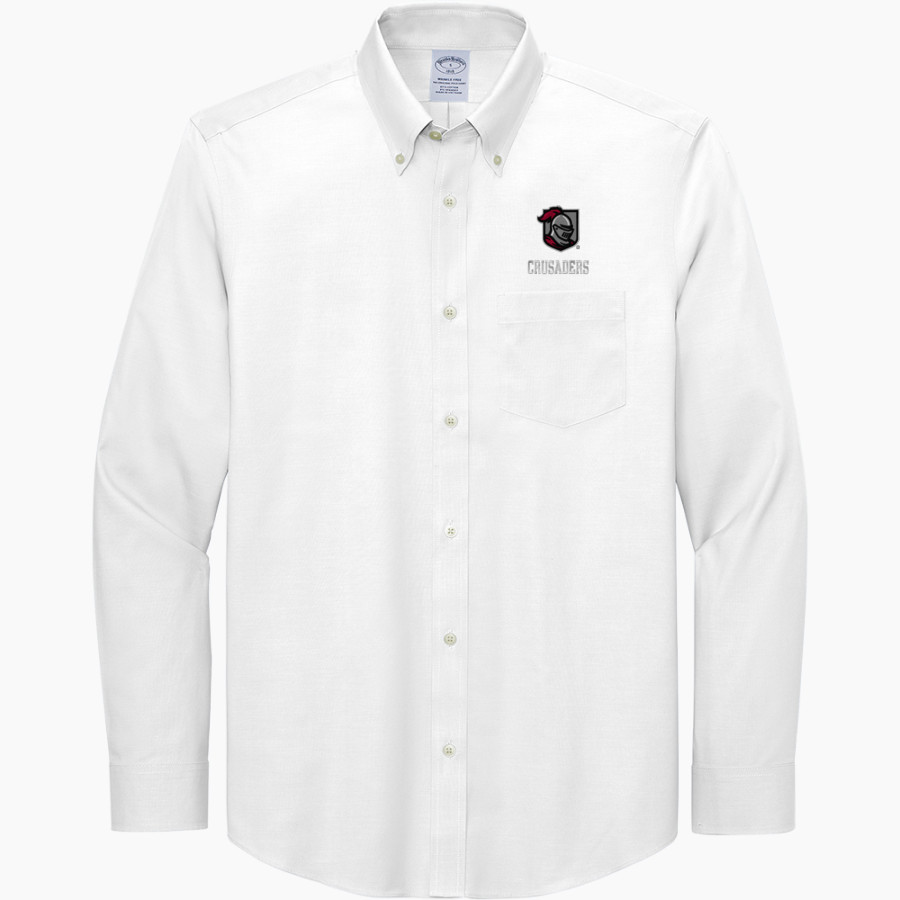 Belmont Abbey College The Official Store of the Crusaders Brooks Brothers Men's Wrinkle-Free Stretch Pinpoint Shirt