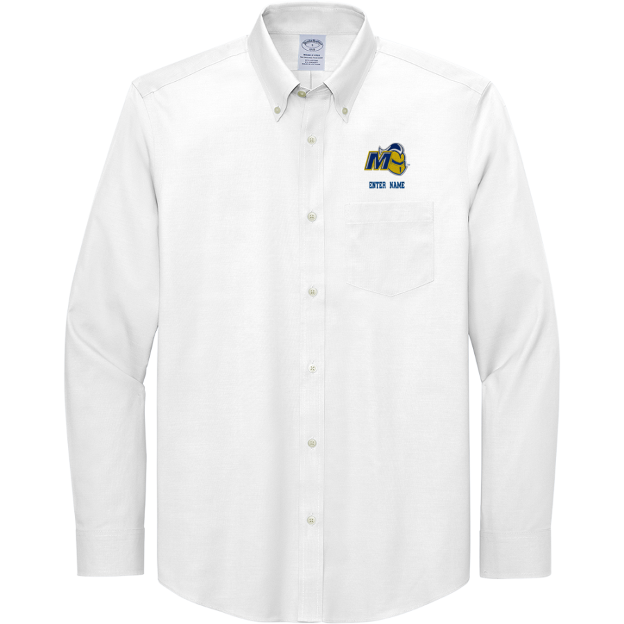 Madonna Crusaders <span class="pdp-name-mascot">Madonna Crusaders</span> Brooks Brothers Men's Wrinkle-Free Stretch Pinpoint Shirt