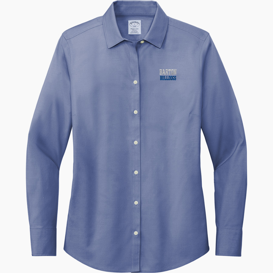 Barton College Official Store of the Bulldogs <span class="pdp-name-mascot">Barton Bulldogs</span> Brooks Brothers Women's Wrinkle-Free Stretch Pinpoint Shirt