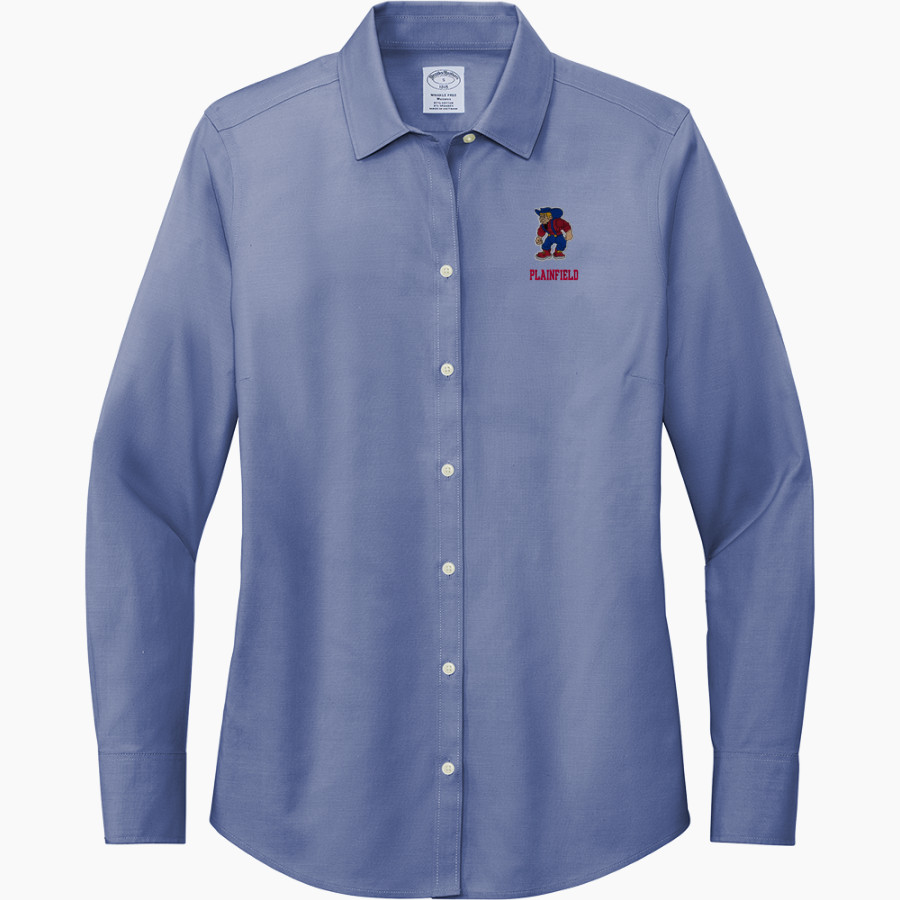 Plainfield Quakers <span class="pdp-name-mascot">Plainfield Quakers</span> Brooks Brothers Women's Wrinkle-Free Stretch Pinpoint Shirt
