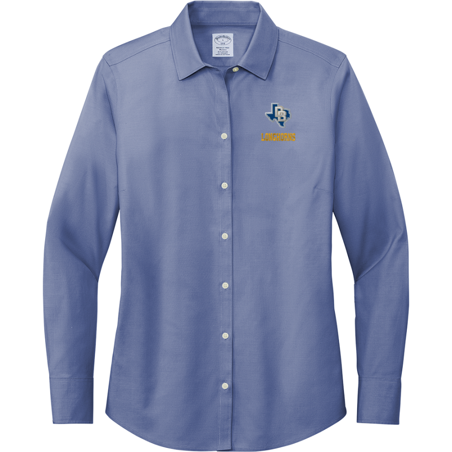 DIME BOX HIGH SCHOOL LONGHORNS <span class="pdp-name-mascot">DIME BOX LONGHORNS</span> Brooks Brothers Women's Wrinkle-Free Stretch Pinpoint Shirt