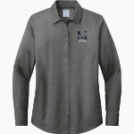 Meadows School The Official Store of the Mustangs <span class="pdp-name-mascot">Meadows School Mustangs</span> Brooks Brothers Women's Wrinkle-Free Stretch Pinpoint Shirt Front Thumbnail