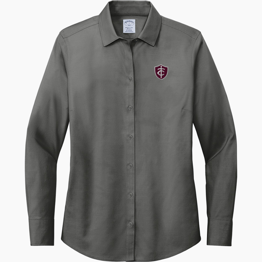 Trinity Warriors <span class="pdp-name-mascot">Trinity Christian Warriors</span> Brooks Brothers Women's Wrinkle-Free Stretch Pinpoint Shirt