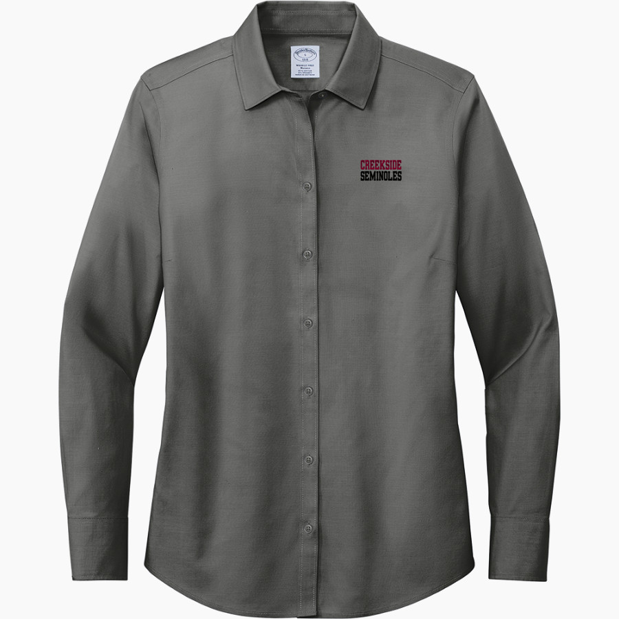Creekside Seminoles <span class="pdp-name-mascot">Creekside Seminoles</span> Brooks Brothers Women's Wrinkle-Free Stretch Pinpoint Shirt