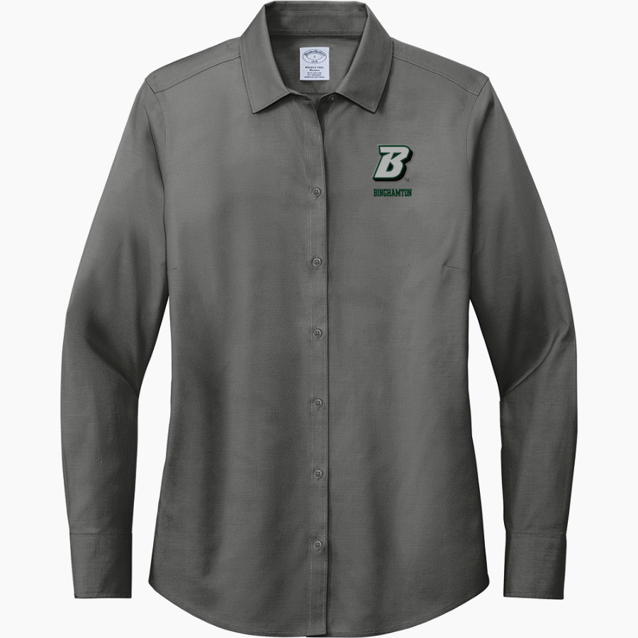 Binghamton University Brooks Brothers Women's Wrinkle-Free Stretch Pinpoint Shirt