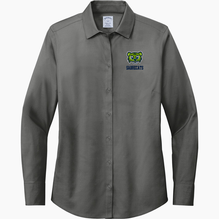 Summit Sabrecats <span class="pdp-name-mascot">Summit School Sabrecats</span> Brooks Brothers Women's Wrinkle-Free Stretch Pinpoint Shirt