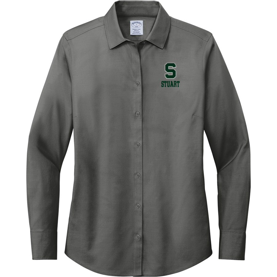 Stuart Athletics <span class="pdp-name-mascot">Stuart Country Day Tartans</span> Brooks Brothers Women's Wrinkle-Free Stretch Pinpoint Shirt