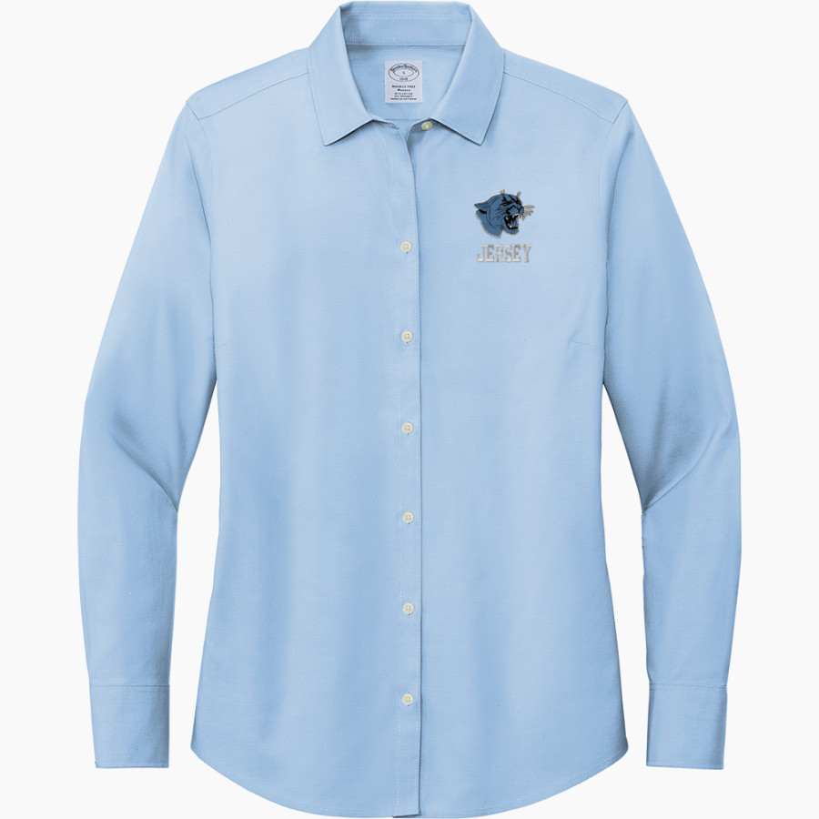 JERSEY COMMUNITY HIGH SCHOOL PANTHERS Brooks Brothers Women's Wrinkle-Free Stretch Pinpoint Shirt