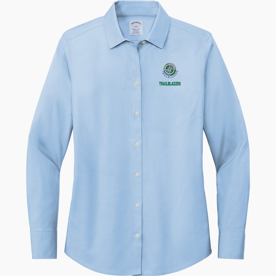 Campus International Trailblazers <span class="pdp-name-mascot">Campus International Trailblazers</span> Brooks Brothers Women's Wrinkle-Free Stretch Pinpoint Shirt