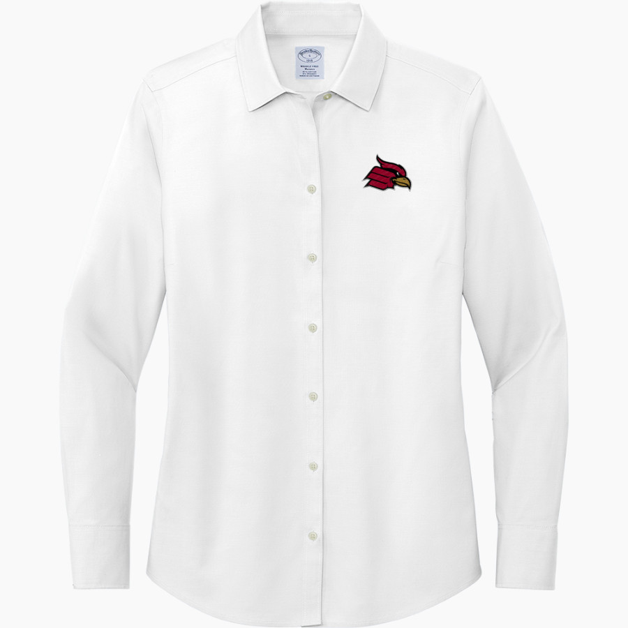 Wheeling University Cardinals Online Store Brooks Brothers Women's Wrinkle-Free Stretch Pinpoint Shirt