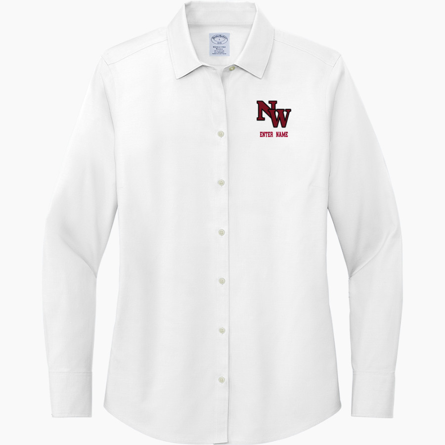 Northwest Mounties <span class="pdp-name-mascot">Northwest Mounties</span> Brooks Brothers Women's Wrinkle-Free Stretch Pinpoint Shirt