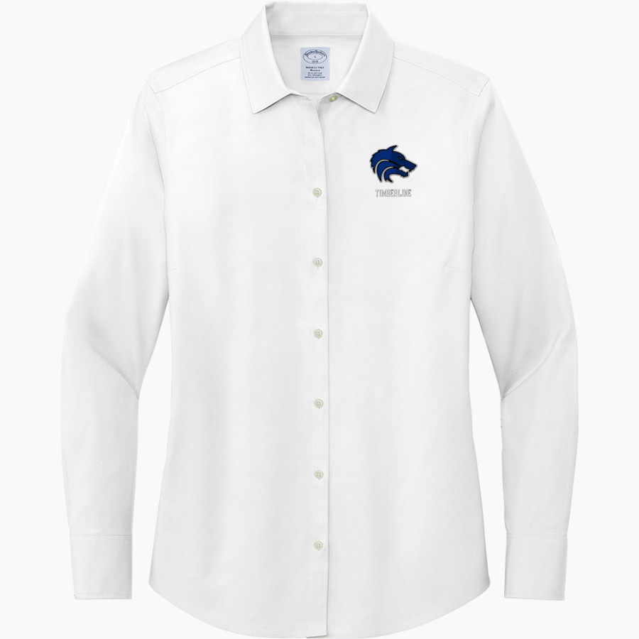 Timberline Wolves <span class="pdp-name-mascot">Timberline Wolves</span> Brooks Brothers Women's Wrinkle-Free Stretch Pinpoint Shirt