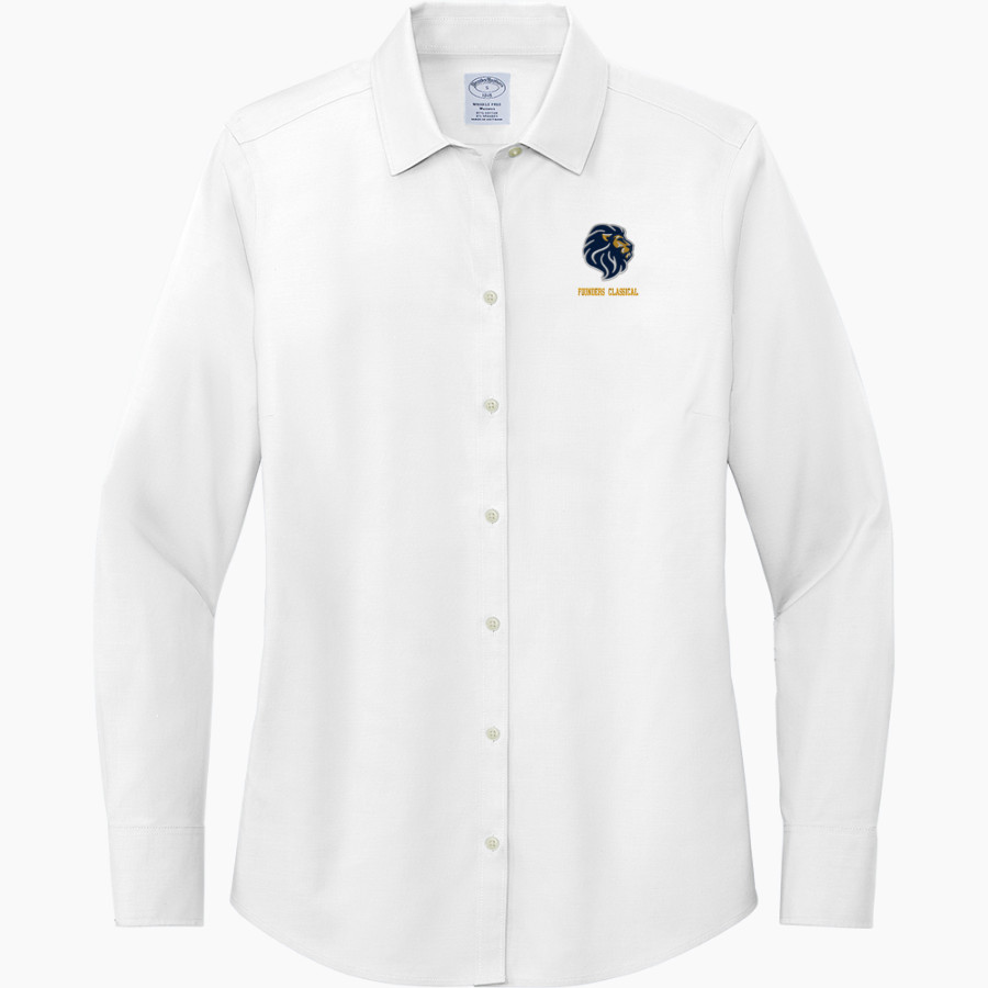 Founders Classical Lions <span class="pdp-name-mascot">Founders Classical Lions</span> Brooks Brothers Women's Wrinkle-Free Stretch Pinpoint Shirt