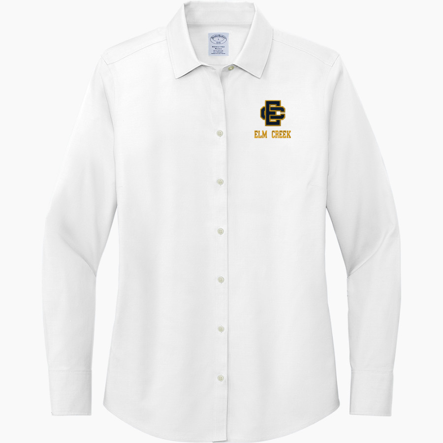 Elm Creek Buffaloes <span class="pdp-name-mascot">Elm Creek Buffaloes</span> Brooks Brothers Women's Wrinkle-Free Stretch Pinpoint Shirt