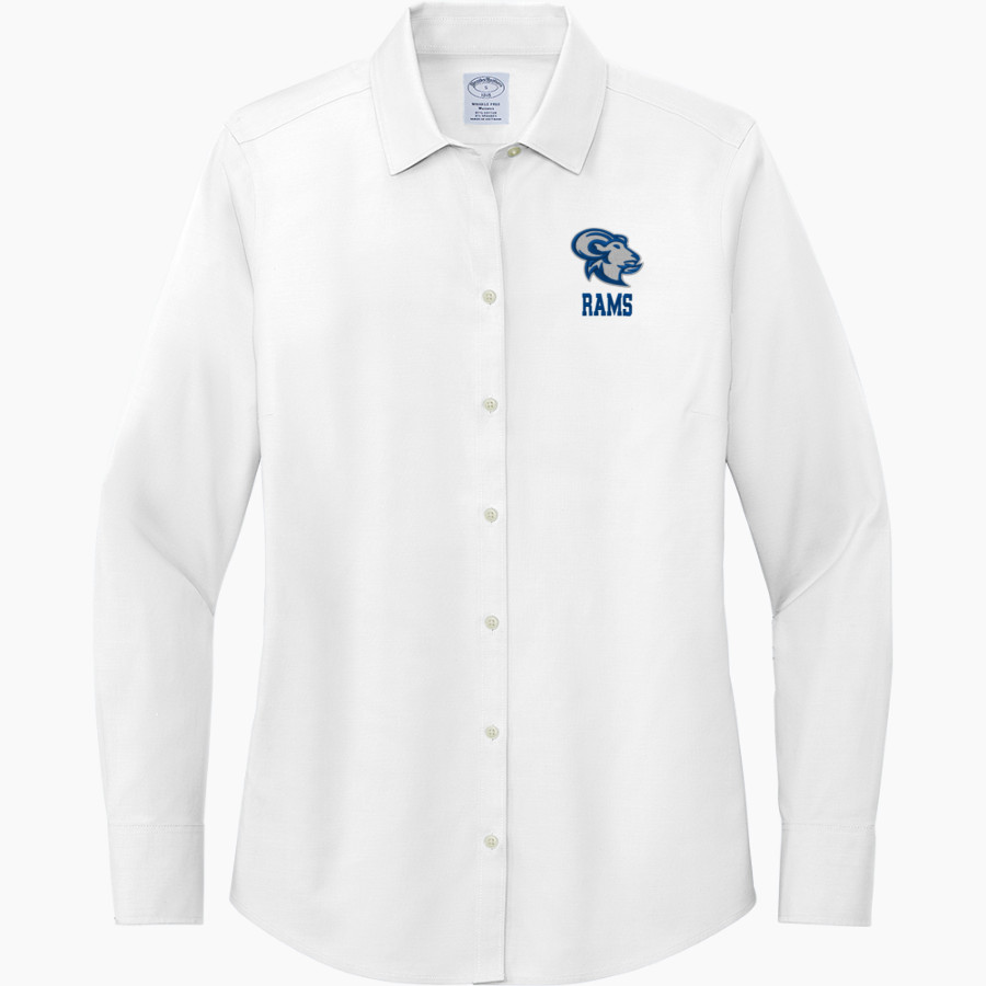 Watkinson Rams <span class="pdp-name-mascot">Watkinson Rams</span> Brooks Brothers Women's Wrinkle-Free Stretch Pinpoint Shirt