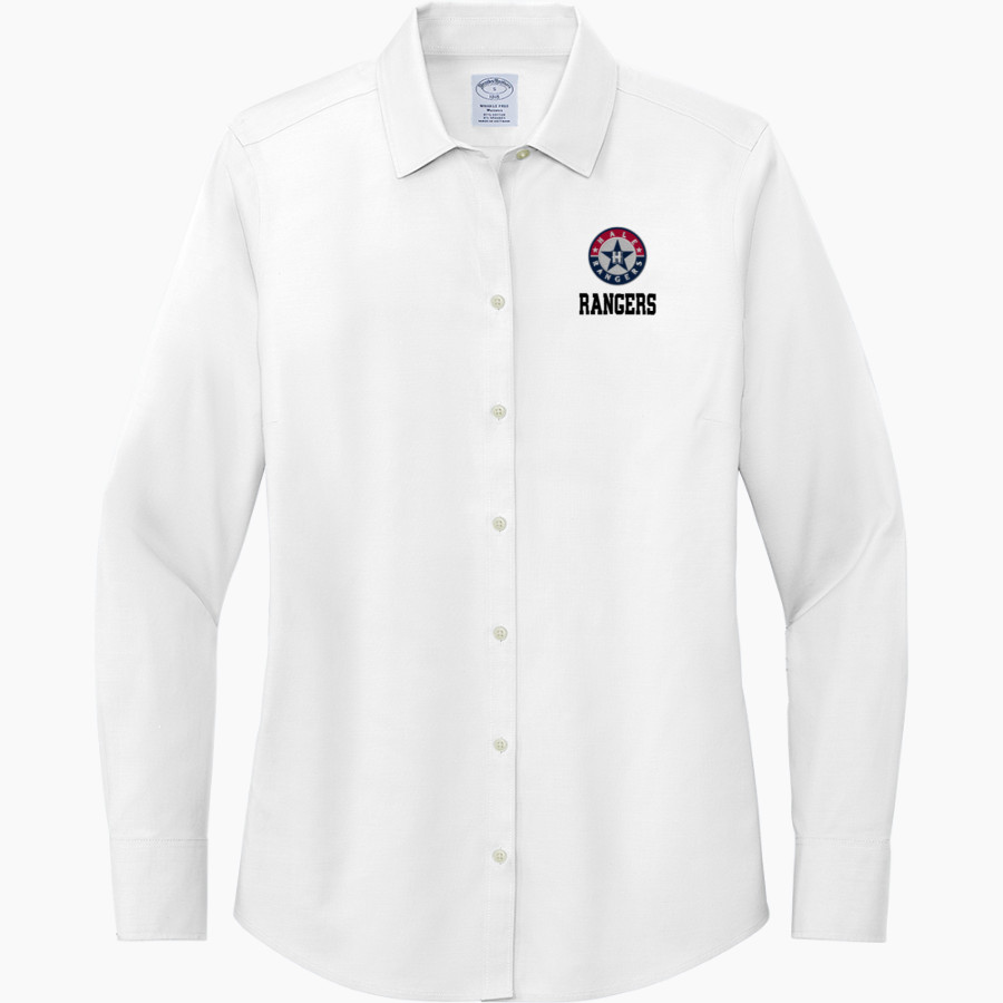 Nathan Hale Rangers <span class="pdp-name-mascot">Nathan Hale Rangers</span> Brooks Brothers Women's Wrinkle-Free Stretch Pinpoint Shirt