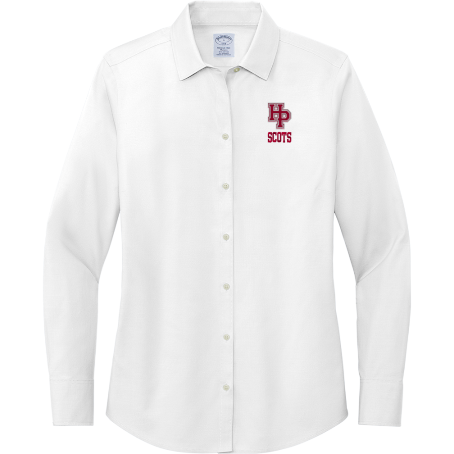 HIGHLAND PARK HIGH SCHOOL SCOTS <span class="pdp-name-mascot">HIGHLAND PARK SCOTS</span> Brooks Brothers Women's Wrinkle-Free Stretch Pinpoint Shirt