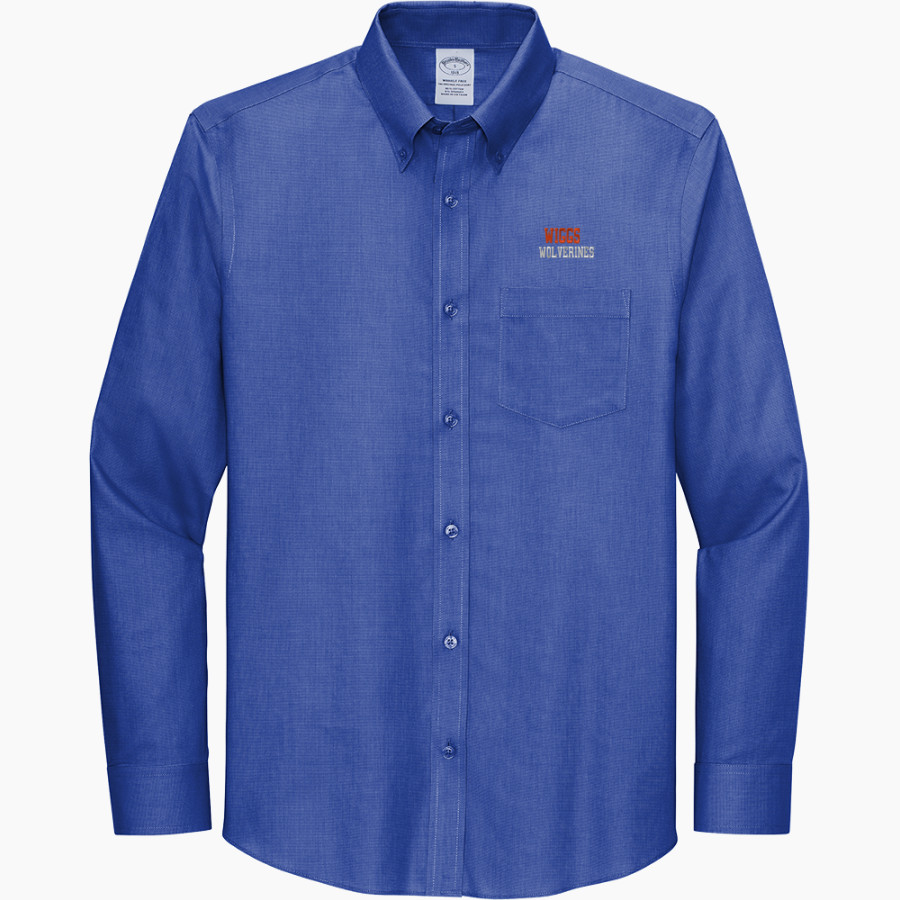 Wiggs Wolverines <span class="pdp-name-mascot">Wiggs Wolverines</span> Brooks Brothers Wrinkle-Free Stretch Nailhead Shirt